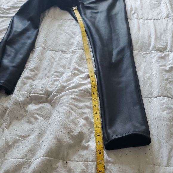 Super High Waisted Faux Leather Leggings - Picture 8 of 9